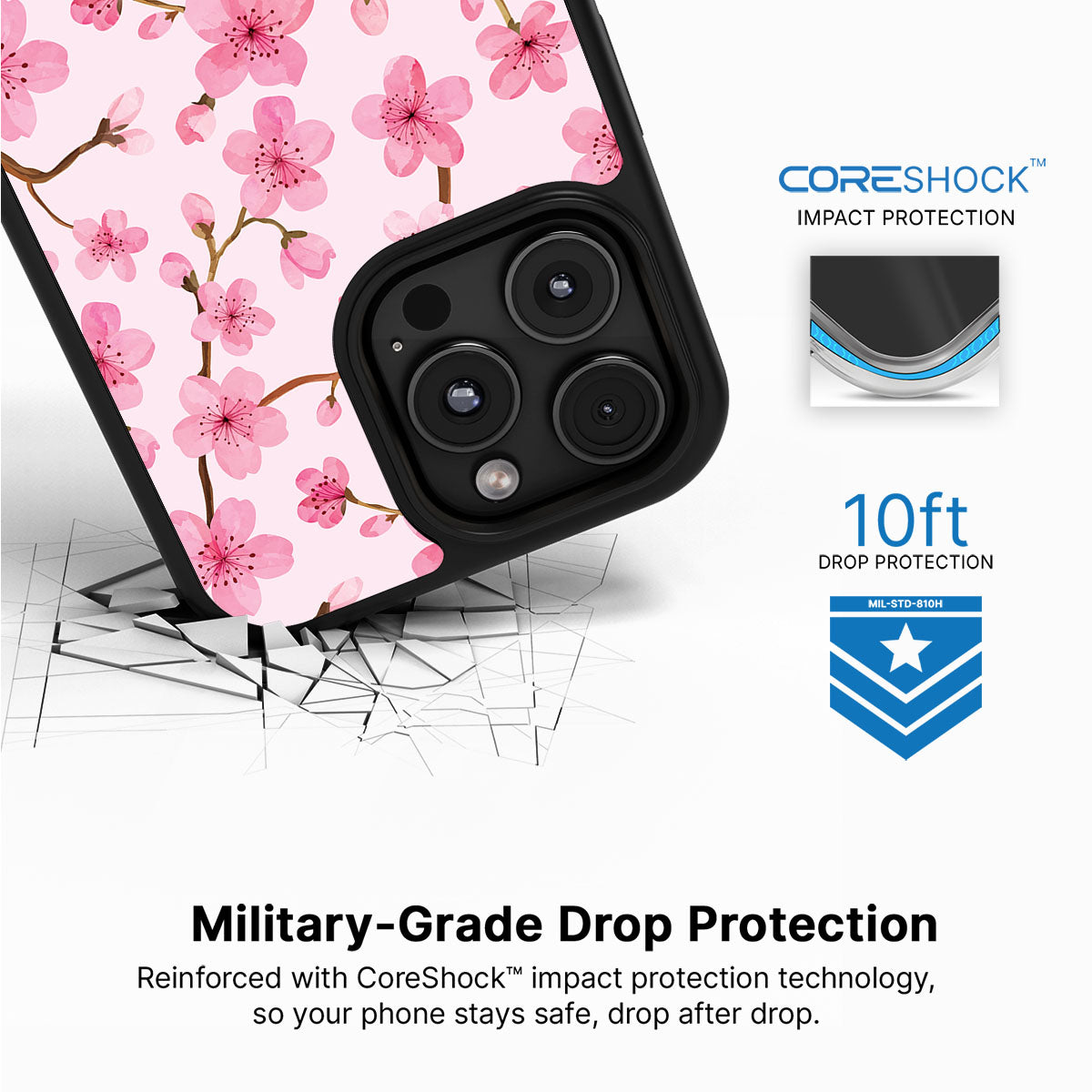 Cherry Blossom - iPhone 16 Pro Case #case type_core (magsafe), #case type_core (non magsafe)