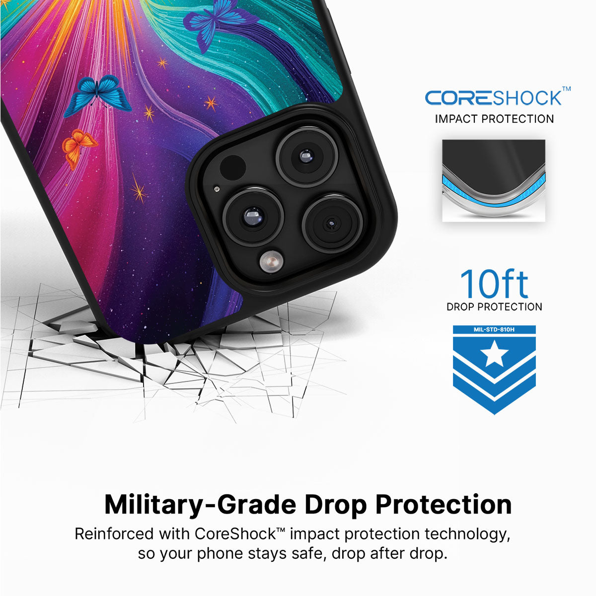 Galaxy Designer iPhone 16 Pro Case – Cosmic Aura | MagSafe