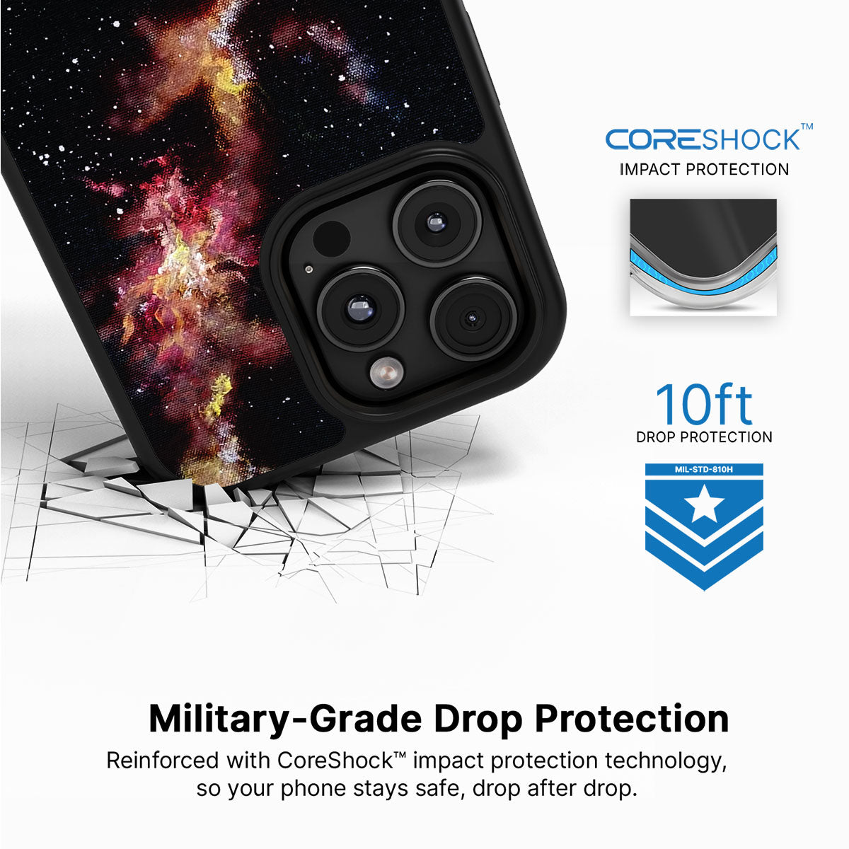 Cosmic Flare - iPhone 16 Pro Case #case type_core (magsafe), #case type_core (non magsafe)