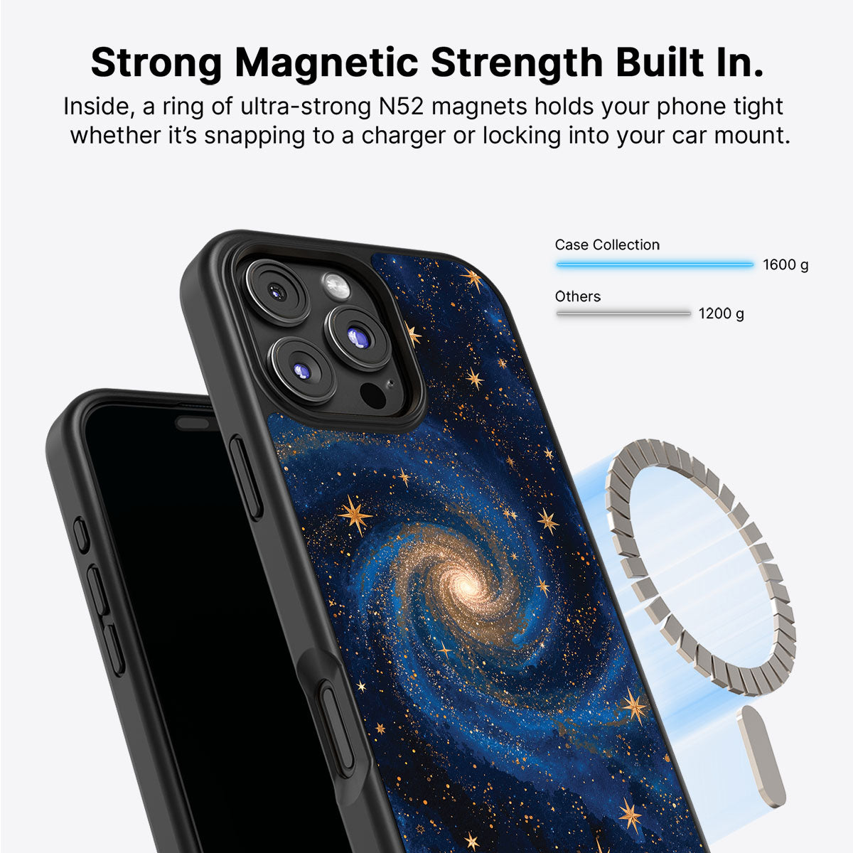 Galaxy Designer iPhone 16 Pro Case – Cosmic Tide | MagSafe