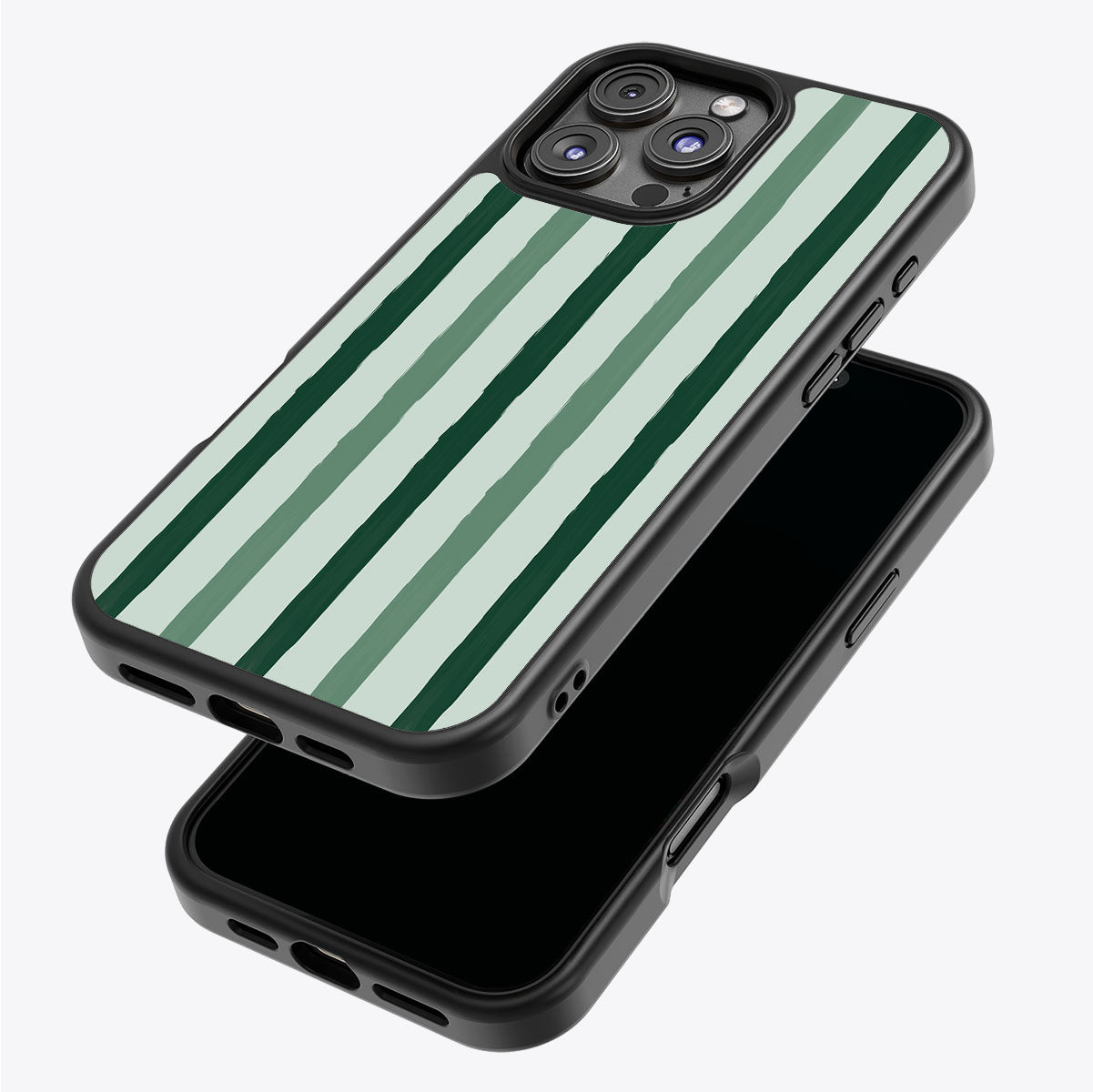 Green Watercolor Stripes - iPhone 16 Pro Case #case type_core (magsafe), #case type_core (non magsafe)