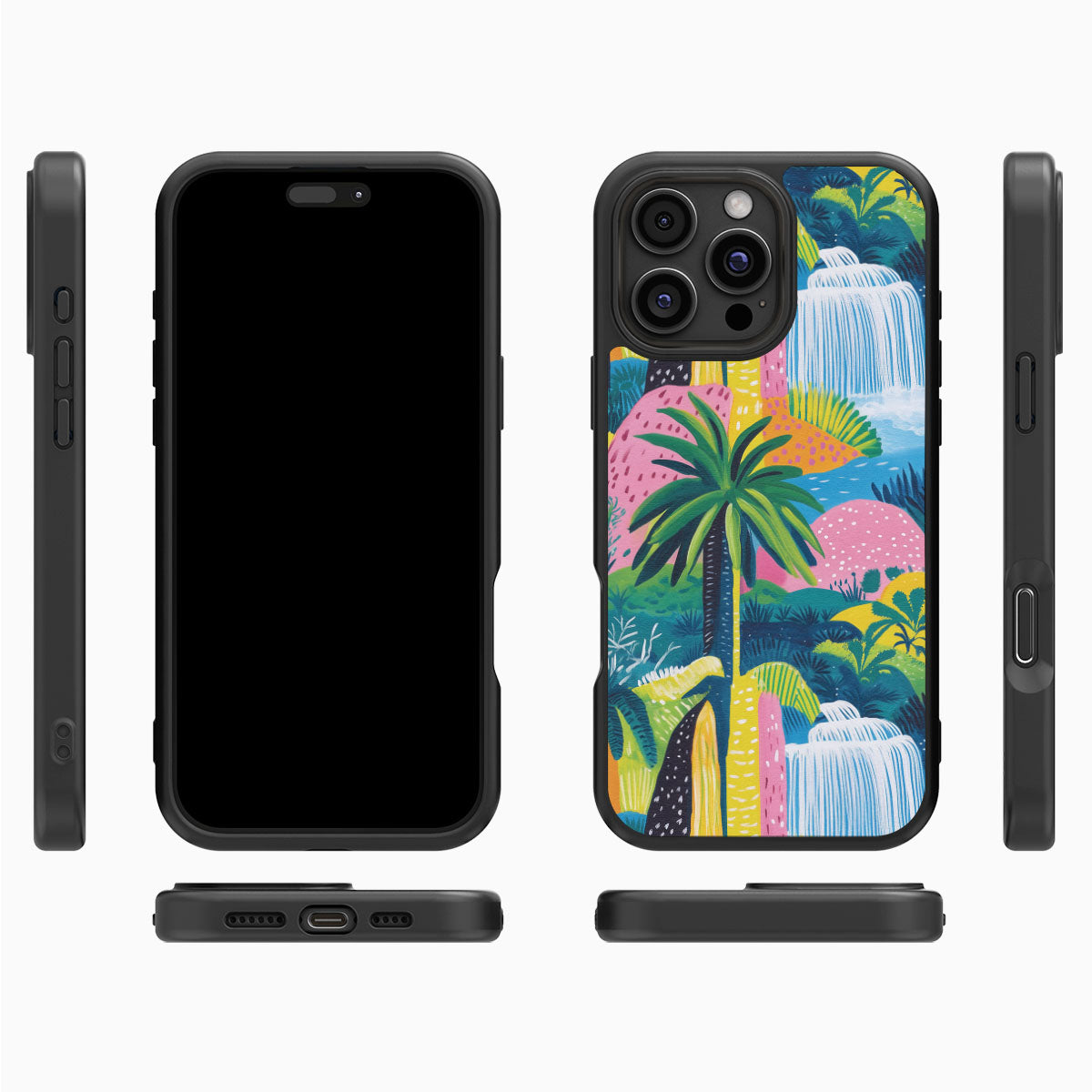 Lively Amazon iPhone 16 Pro case cover – multi-angle view