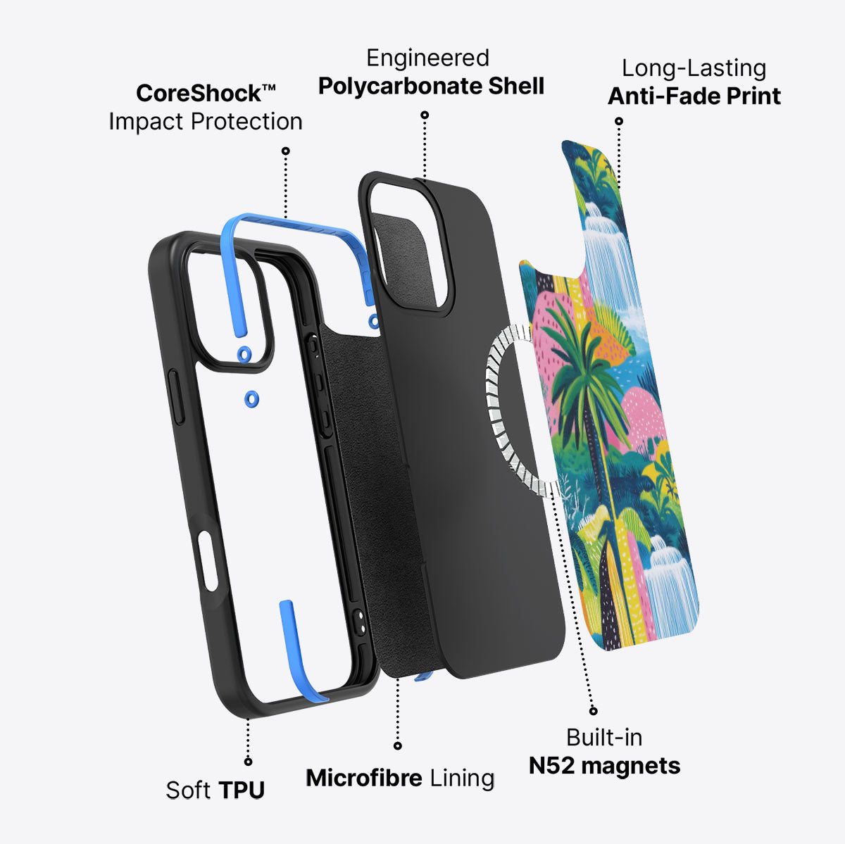 iPhone 16 Pro case construction – Lively Amazon phone case