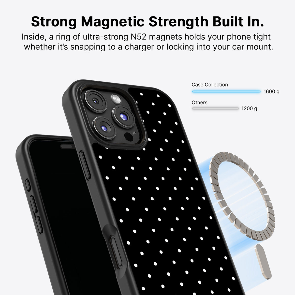 iPhone 16 Pro MagSafe case – Midnight Confetti design