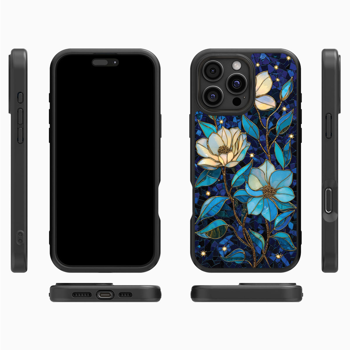 Floral Designer iPhone 16 Pro Case – Midnight Magnolia | MagSafe — view 7