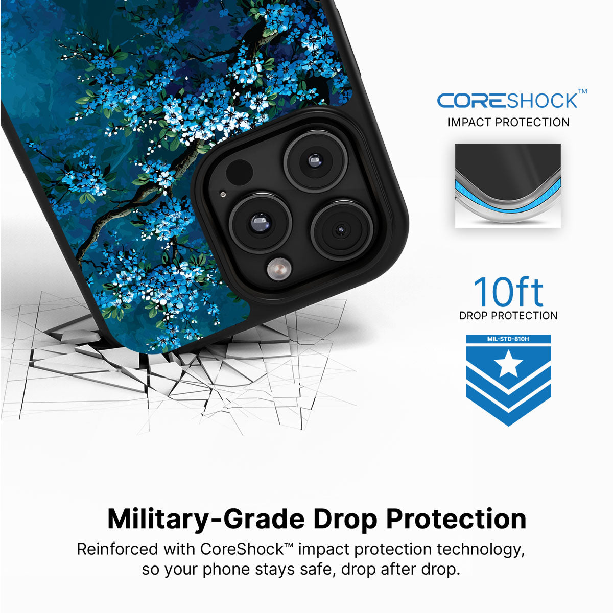 Moonlit Petals - iPhone 16 Pro Case #case type_core (magsafe), #case type_core (non magsafe)