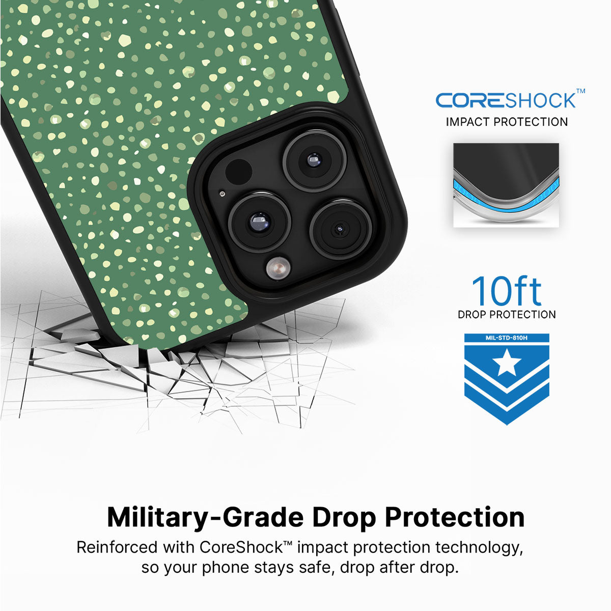 Moss Mosaic - iPhone 16 Pro Case #case type_core (magsafe), #case type_core (non magsafe)