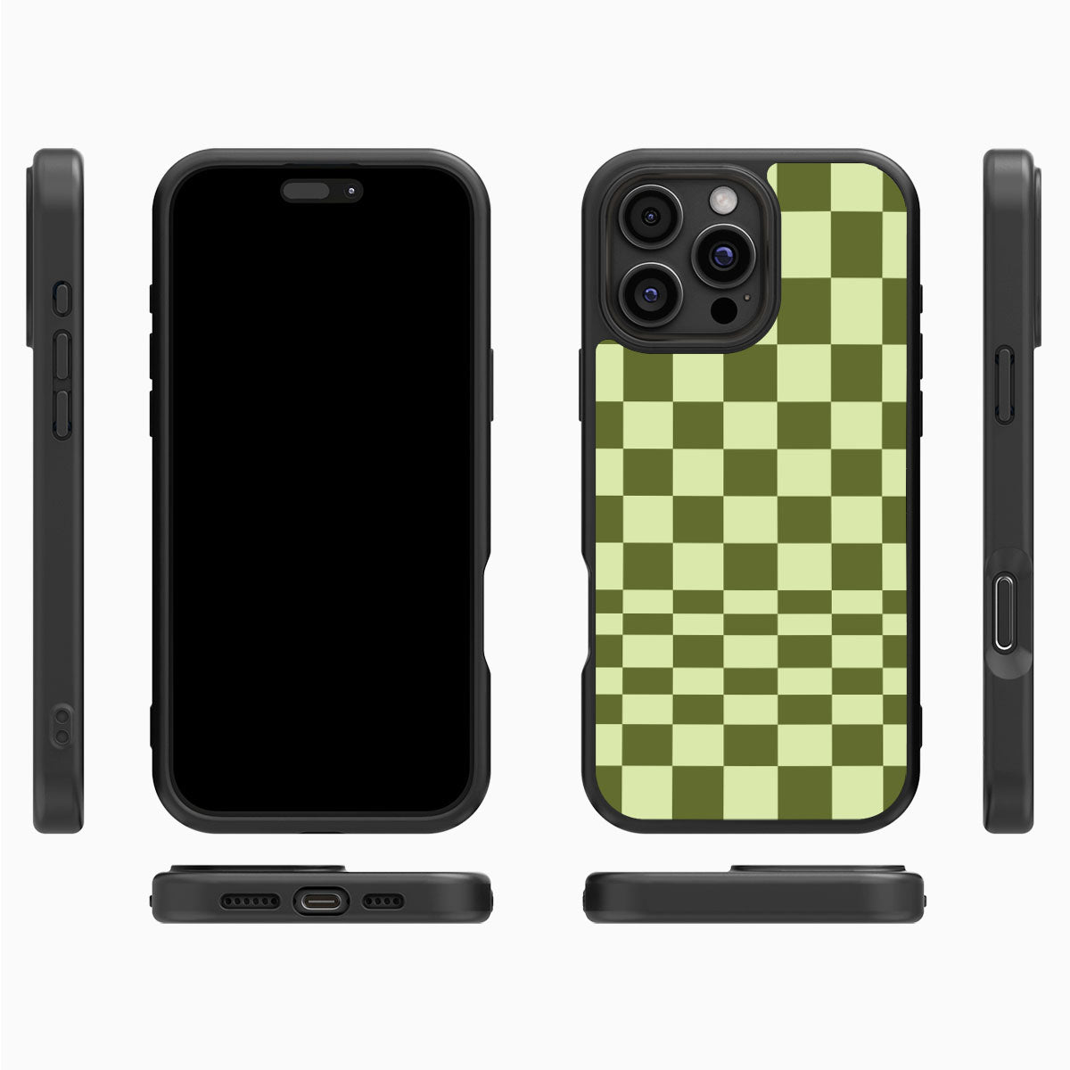 Olive Meadow iPhone 16 Pro case cover – multi-angle view