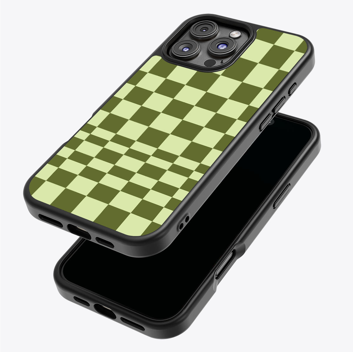 Olive Meadow iPhone 16 Pro case – back and side view