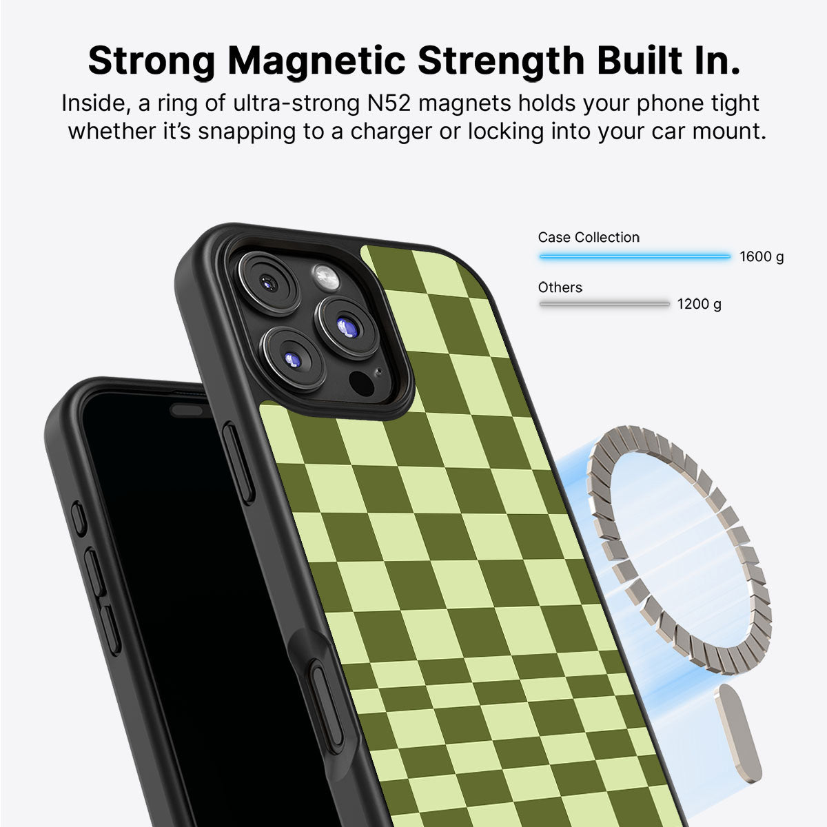 iPhone 16 Pro MagSafe case – Olive Meadow design