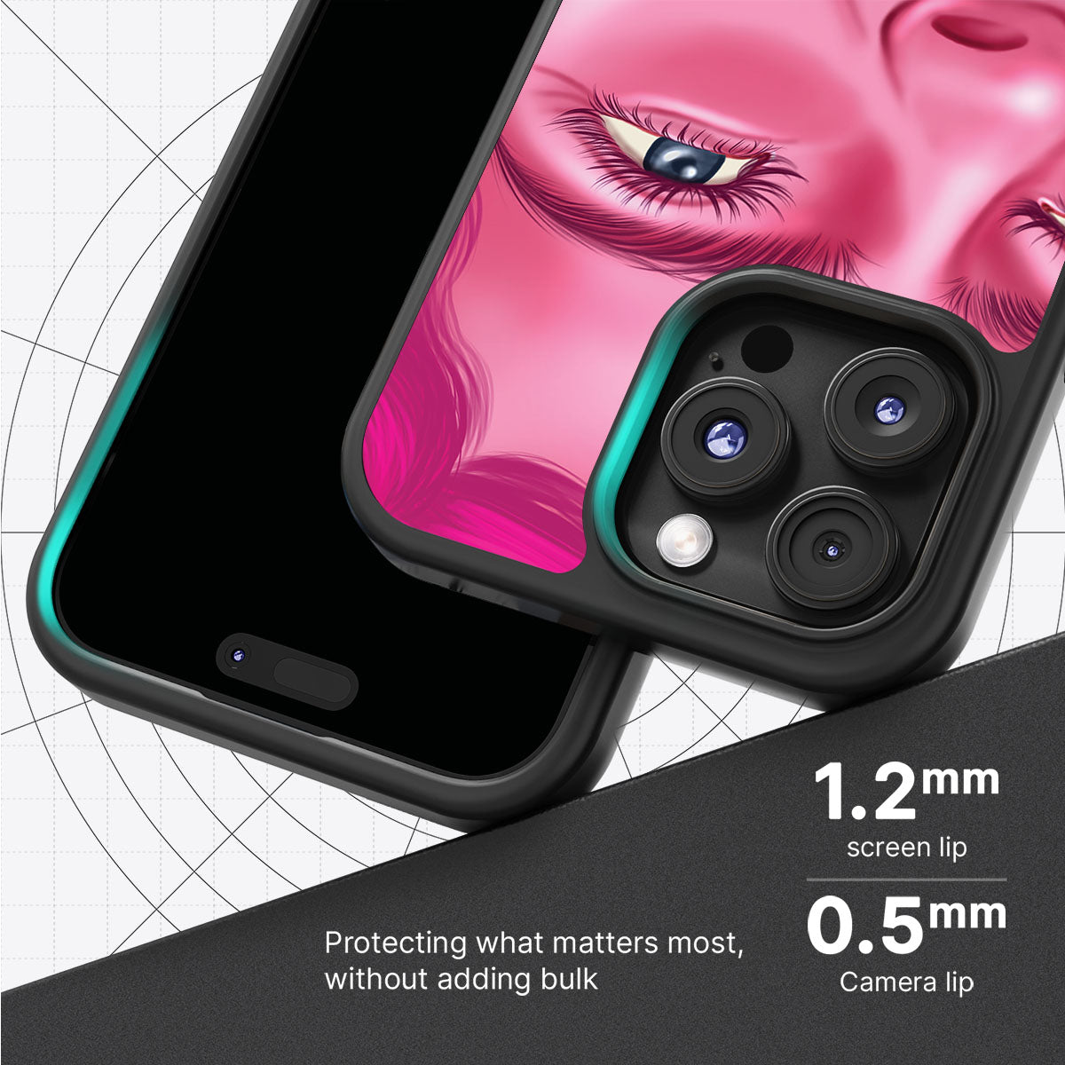 Pink Rage - iPhone 16 Pro Case #case type_core (magsafe), #case type_core (non magsafe)