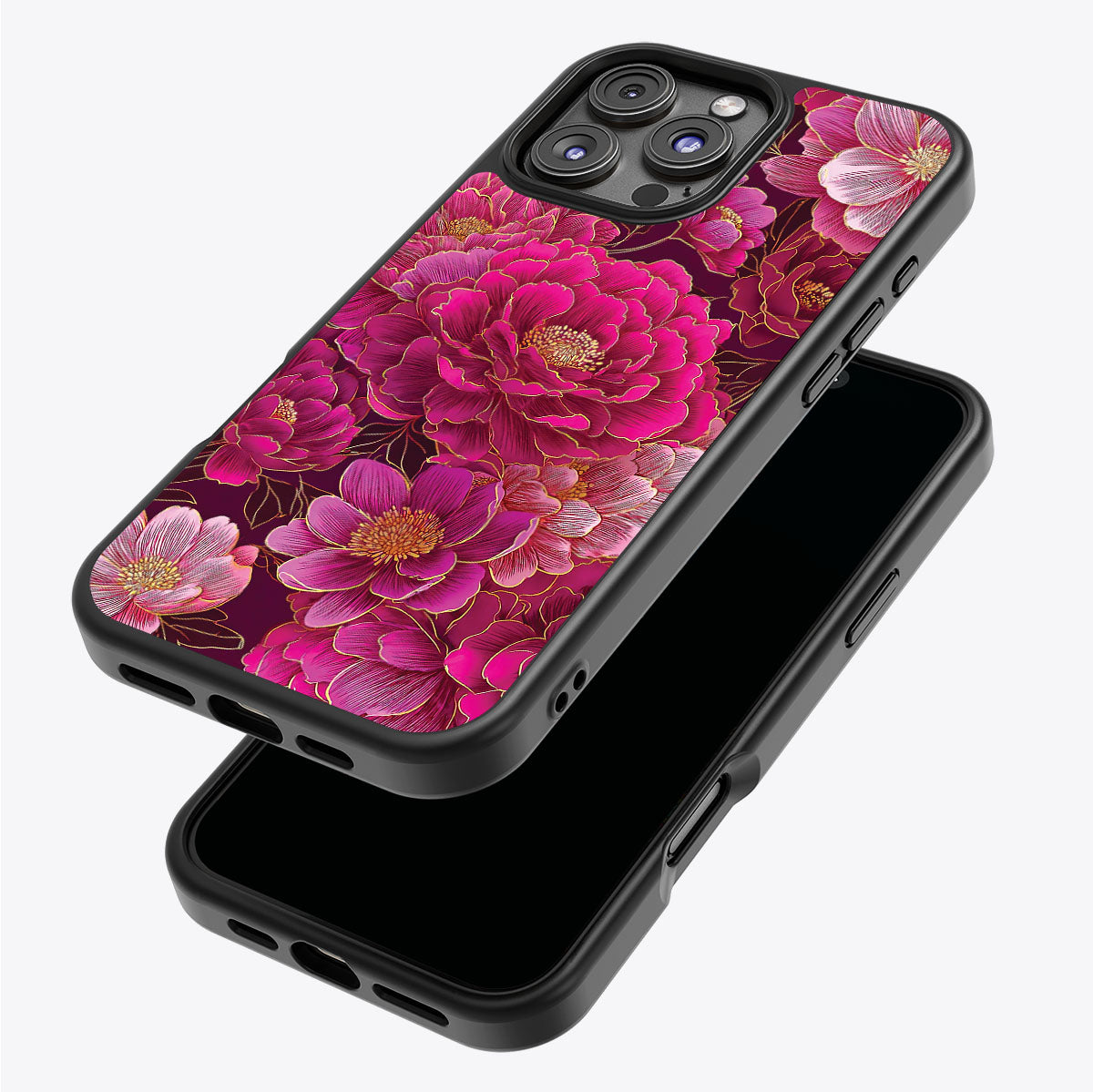 Pink Reverie iPhone 16 Pro case – back and side view