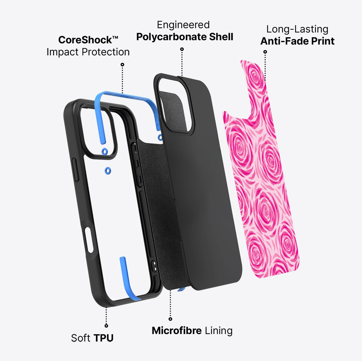 Rosy Reverie - iPhone 16 Pro Case  #case type_core (non magsafe)