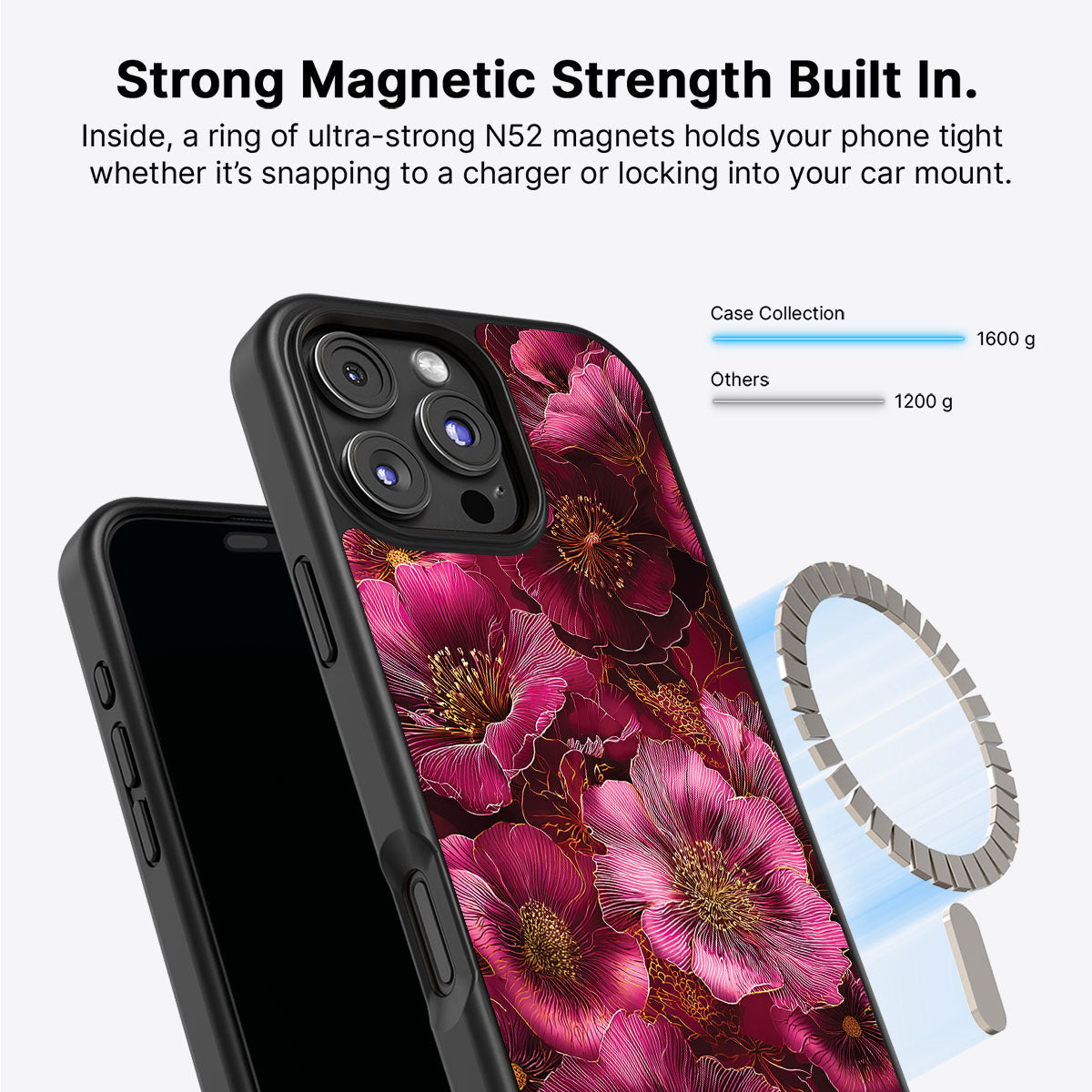 Ruby Flora - iPhone 16 Pro Case #case type_core (magsafe)