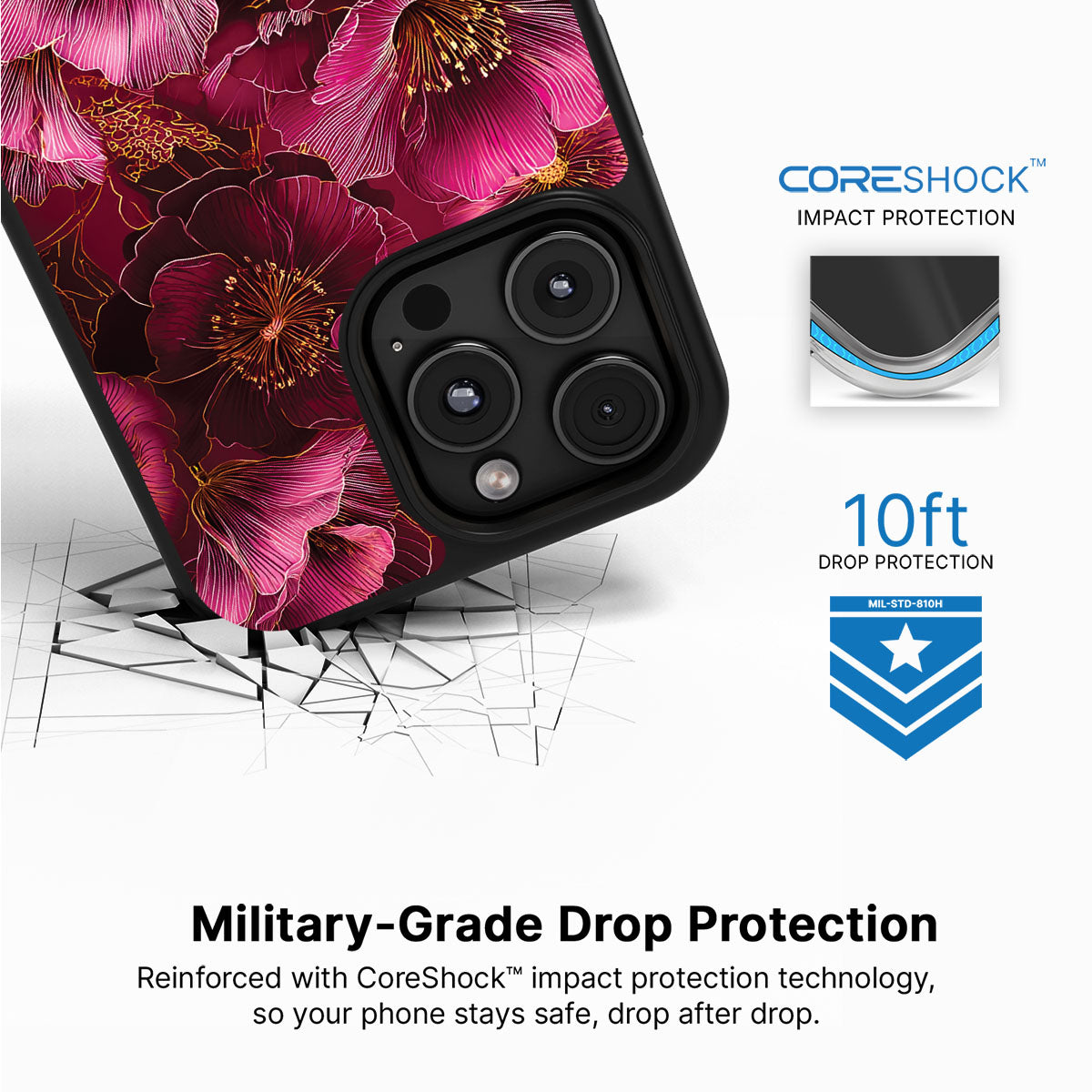 Ruby Flora - iPhone 16 Pro Case #case type_core (magsafe), #case type_core (non magsafe)