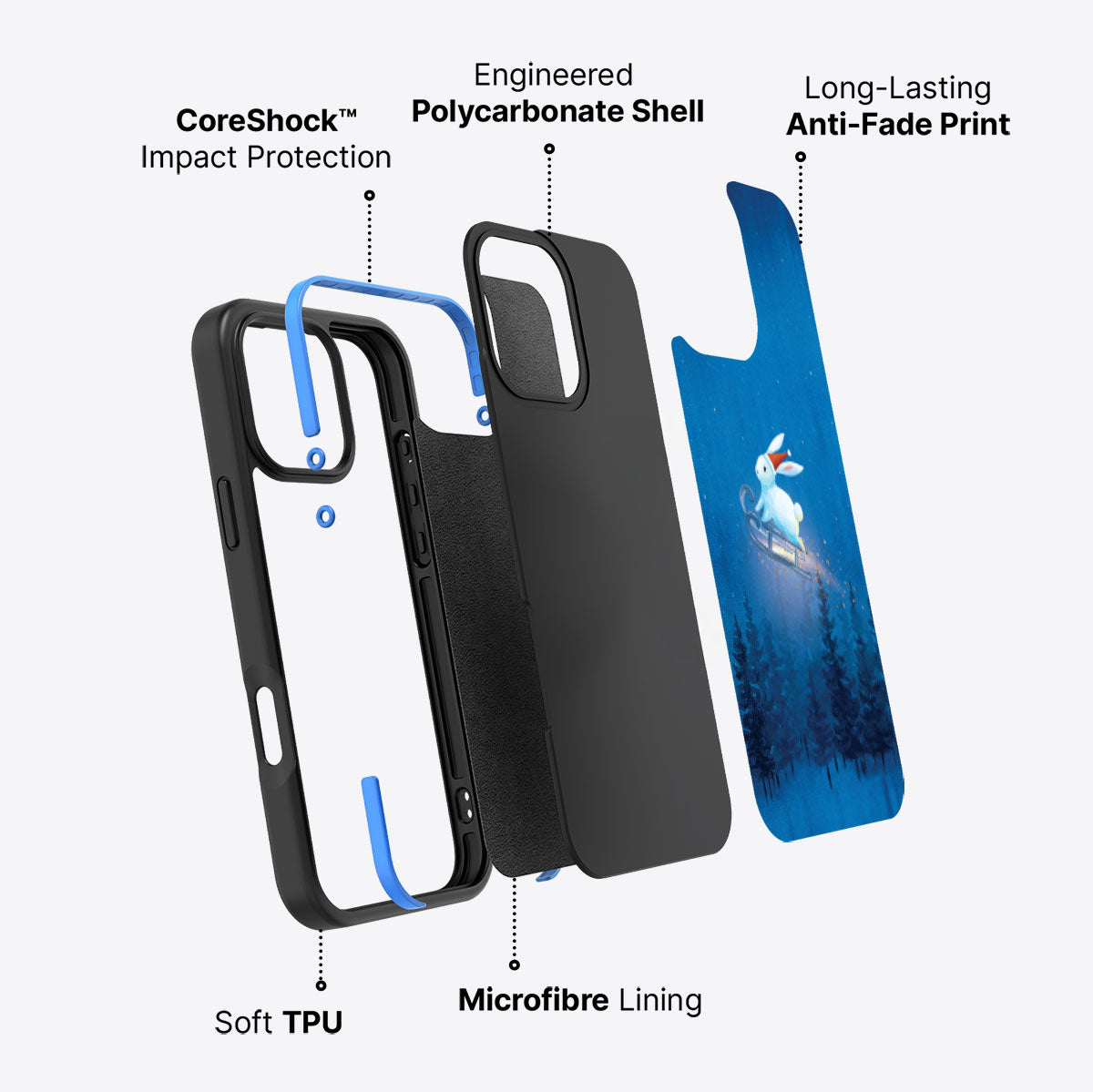 Santa Bunny - iPhone 16 Pro Case #case type_core (non magsafe)