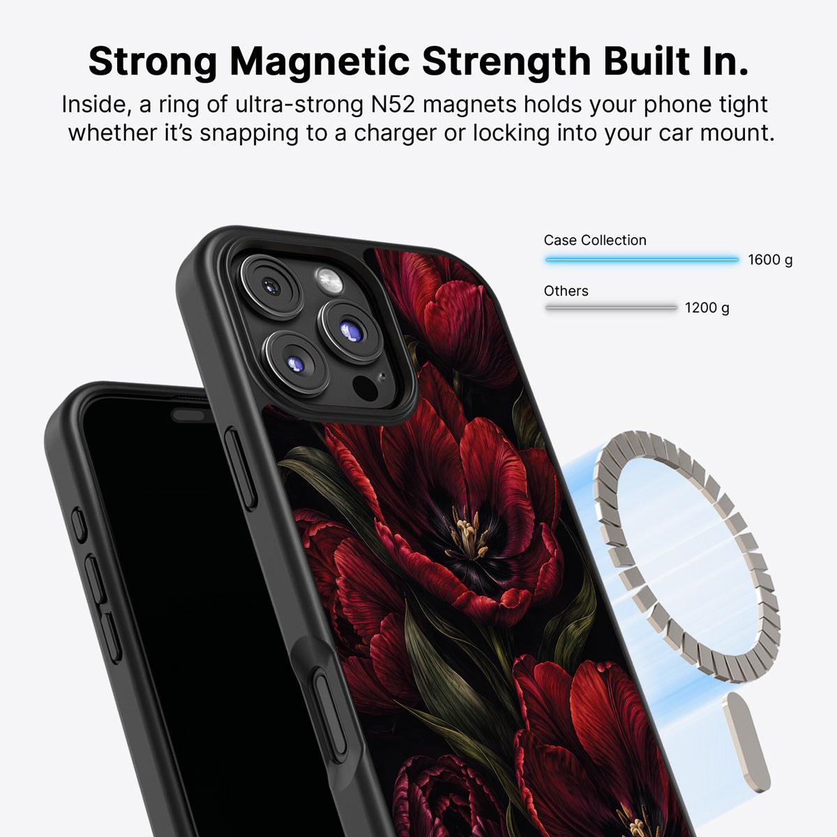 iPhone 16 Pro MagSafe case – Scarlet Hour design