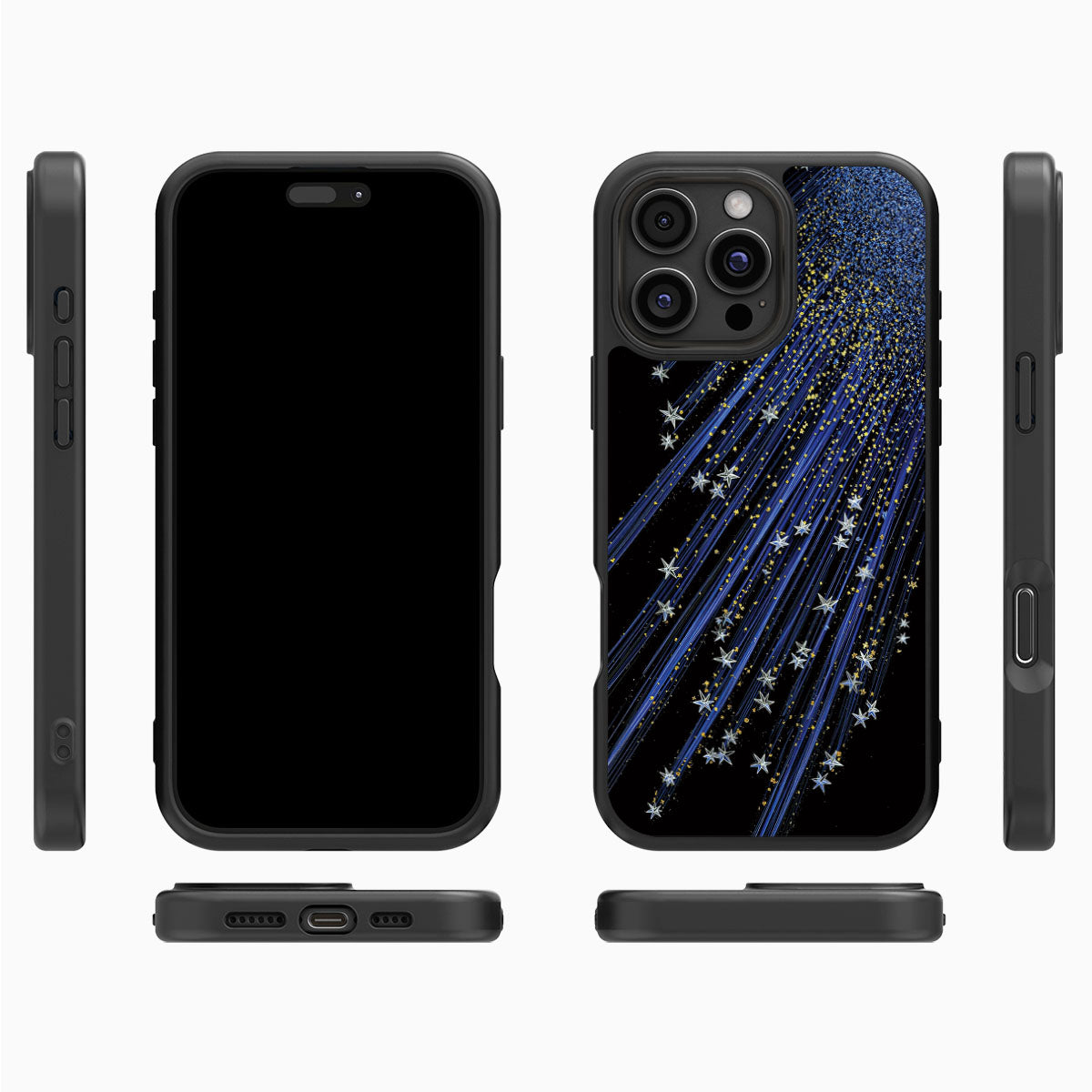 Celestial Designer iPhone 16 Pro Case – Star Cascade | MagSafe