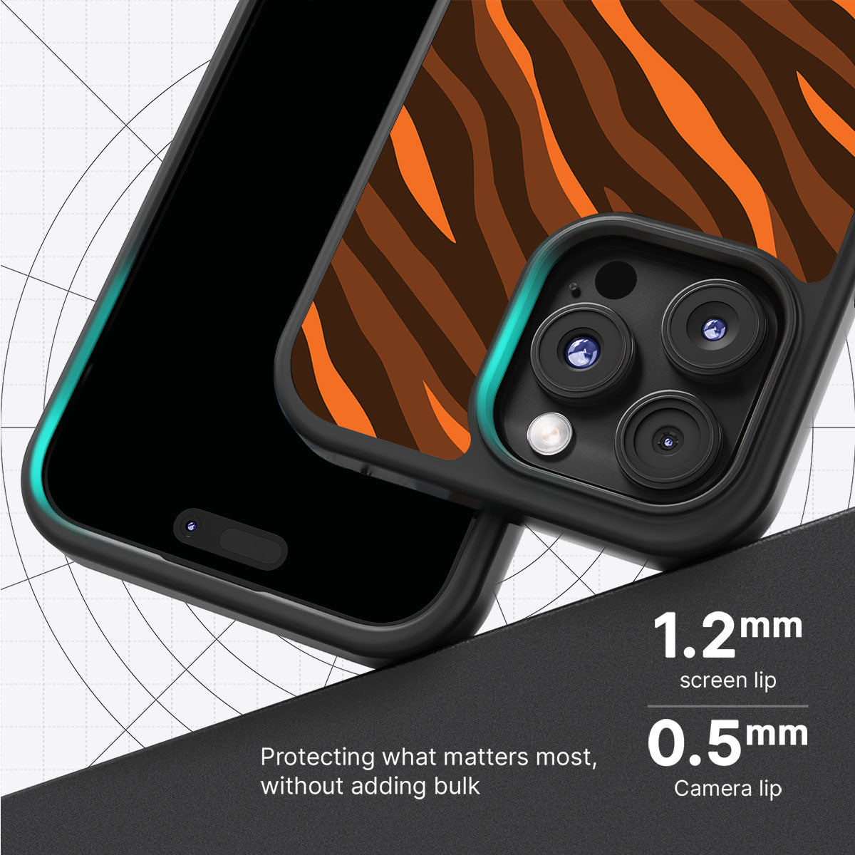 Tiger Trace - iPhone 16 Pro Case #case type_core (magsafe), #case type_core (non magsafe)