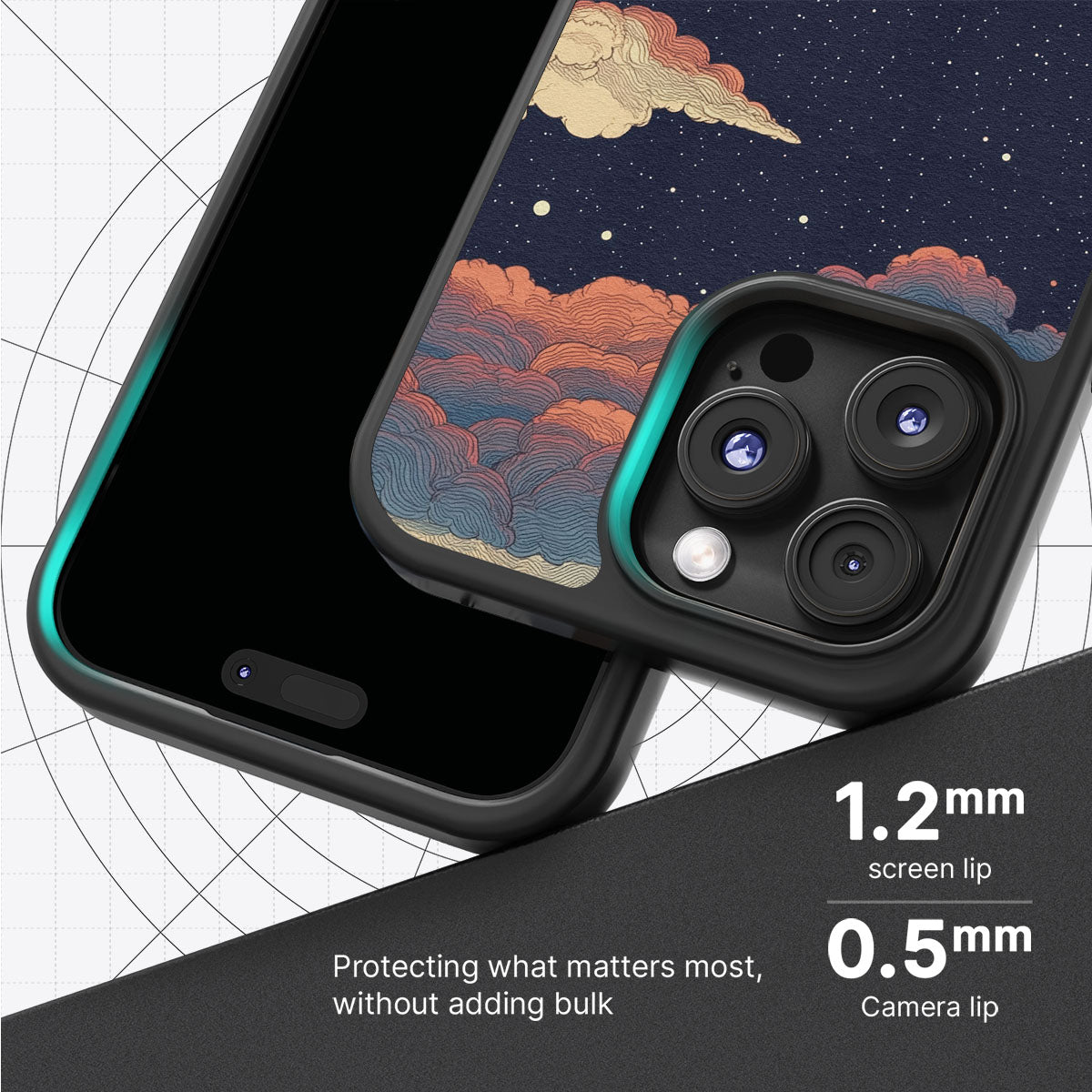 Blushed Moon - iPhone 16 Pro Max Case #case type_core (magsafe), #case type_core (non magsafe)