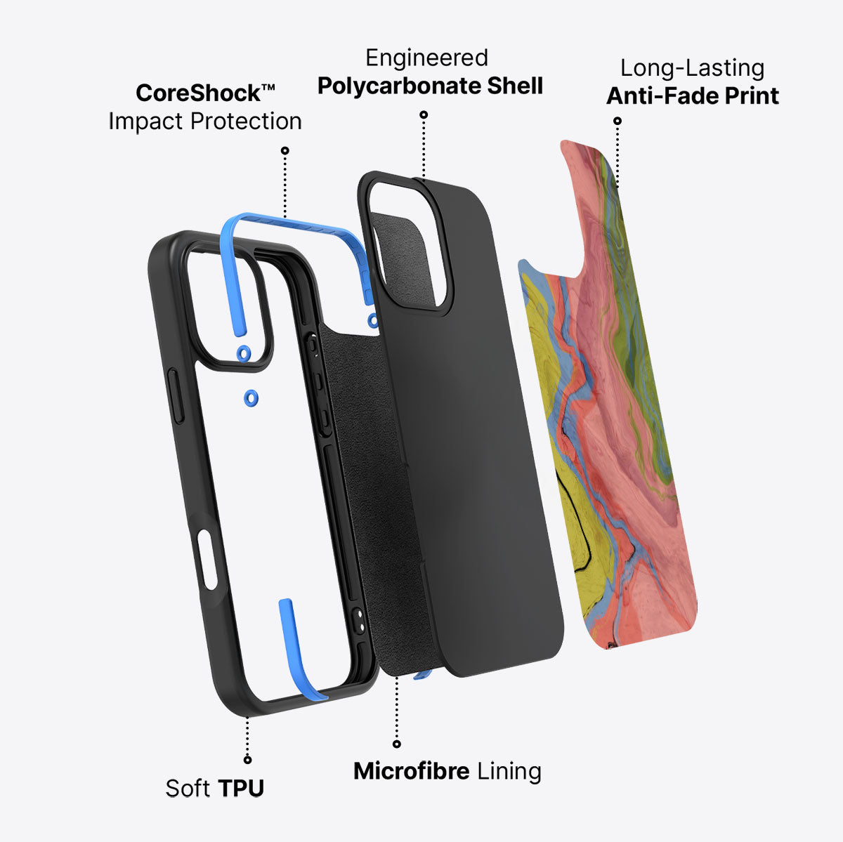 Coloured Rivers - iPhone 16 Pro Max Case, #case type_core (non magsafe)