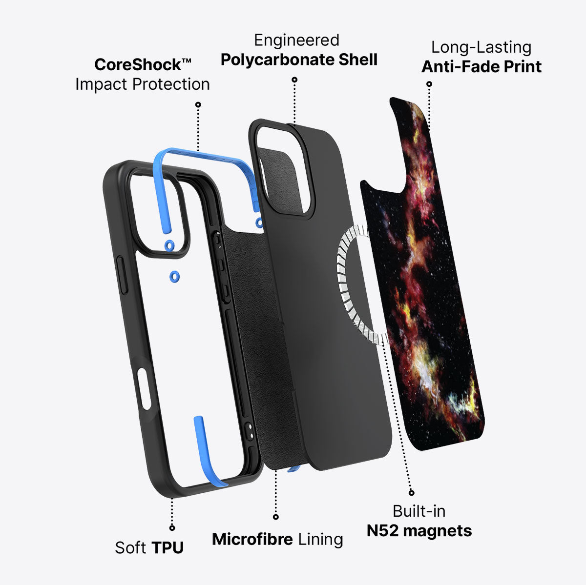 Cosmic Flare - iPhone 16 Pro Max Case #case type_core (magsafe)