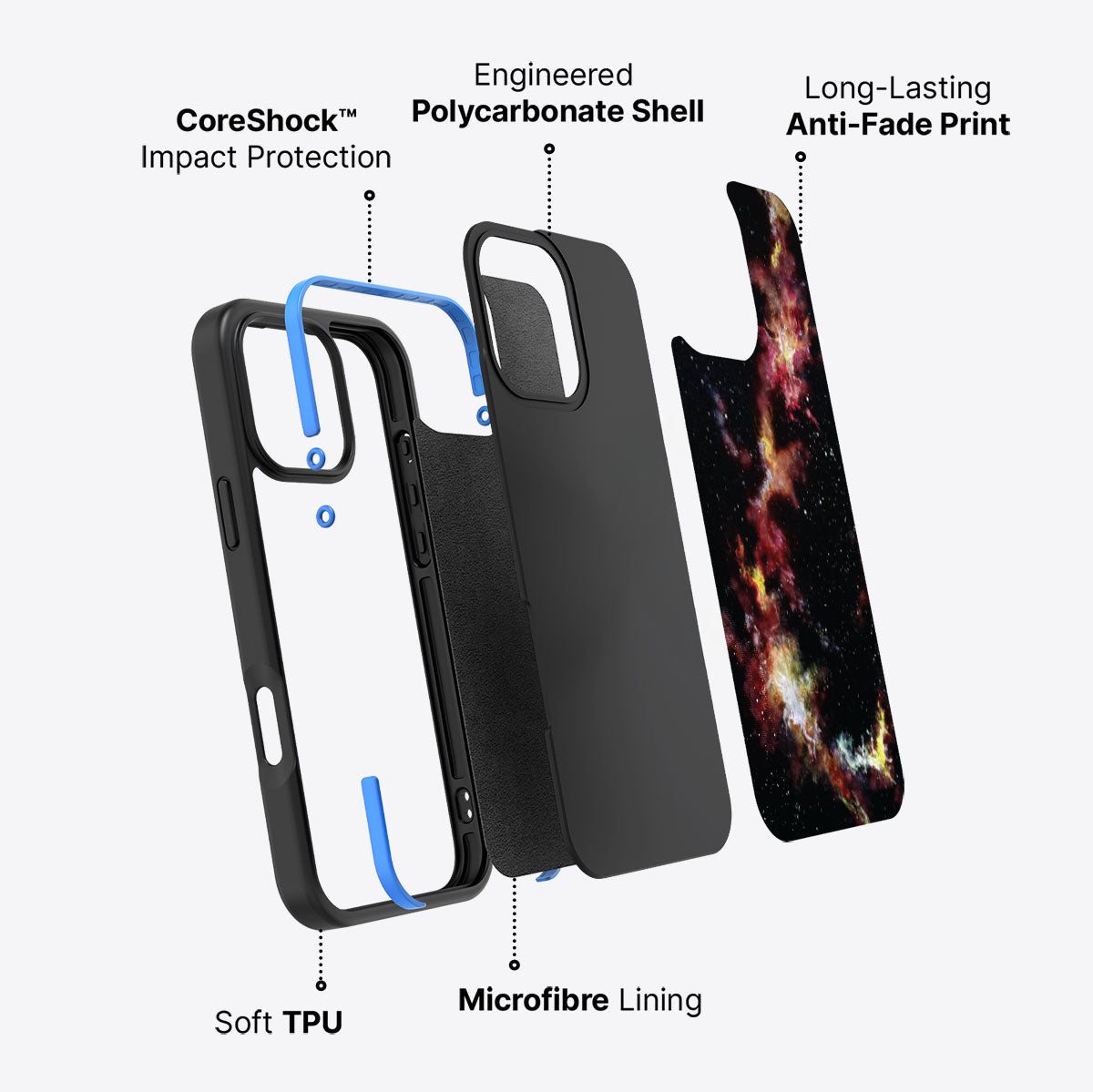 Cosmic Flare - iPhone 16 Pro Max Case #case type_core (non magsafe)