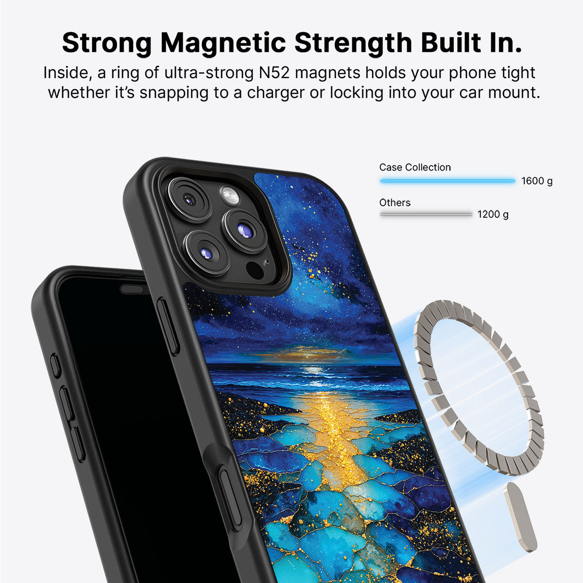 Ocean Designer iPhone 16 Pro Max Case – Cosmic Seascape | MagSafe