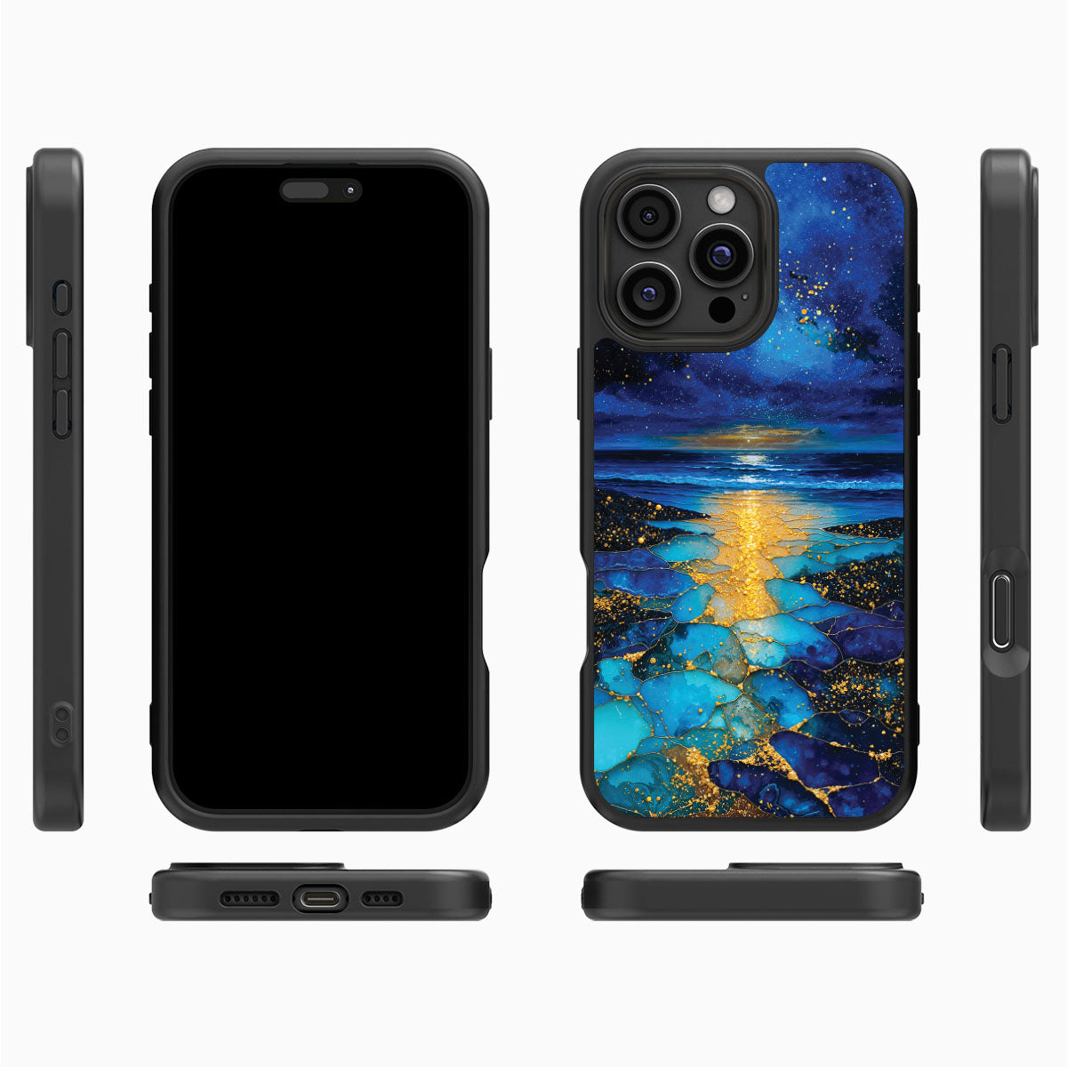 Ocean Designer iPhone 16 Pro Max Case – Cosmic Seascape | MagSafe