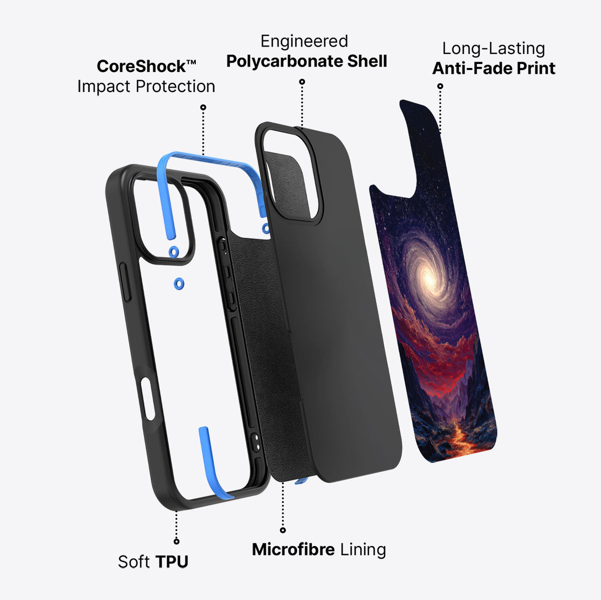 Cosmic Vortex - iPhone 16 Pro Max Case #case type_core (non magsafe)