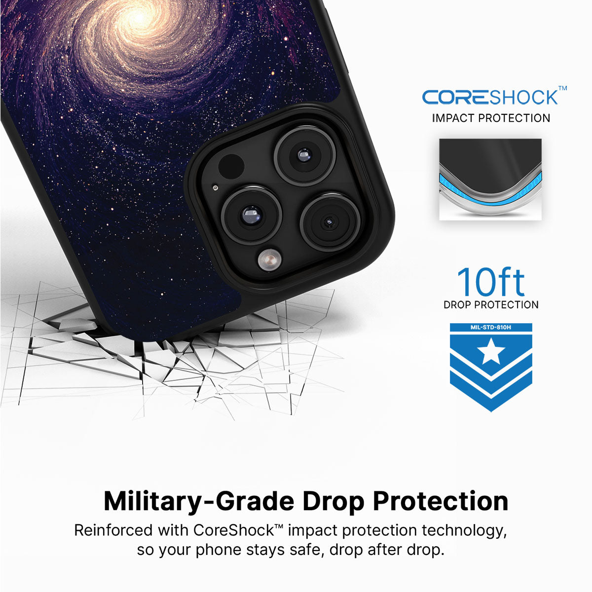 Cosmic Vortex - iPhone 16 Pro Max Case #case type_core (magsafe), #case type_core (non magsafe)