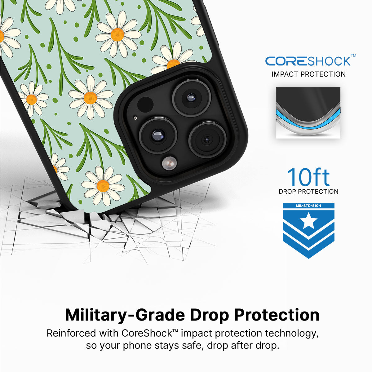 Daisy Flowers - iPhone 16 Pro Max Case #case type_core (magsafe), #case type_core (non magsafe)