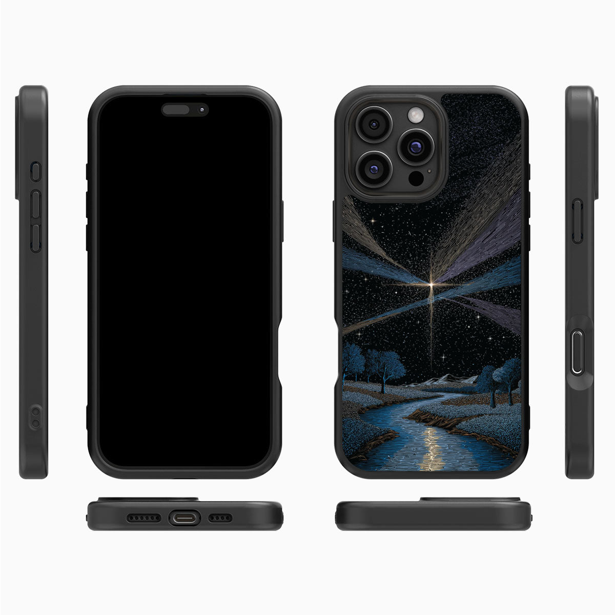 Celestial Designer iPhone 16 Pro Max Case – Falling Star | MagSafe