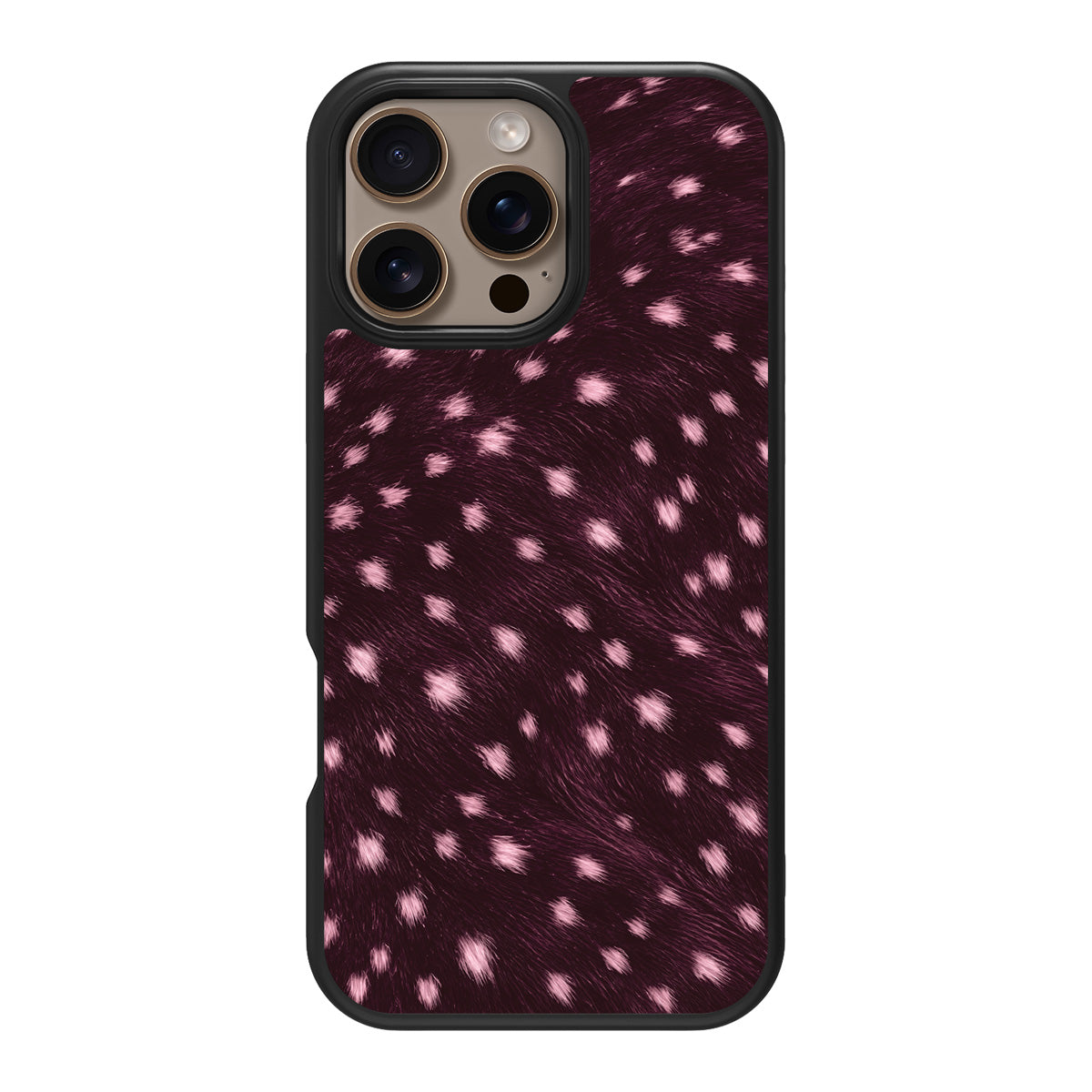 Fawn Spots design back view – iPhone 16 Pro Max case