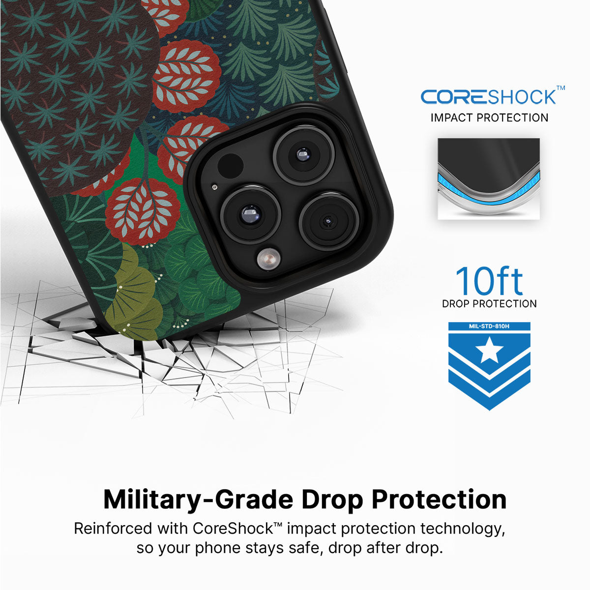 Flourishing Forests iPhone 16 Pro Max case with drop protection