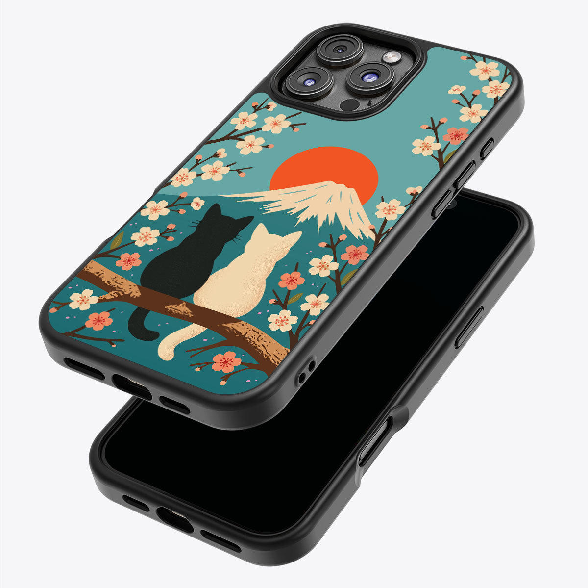 Fuji Cats - iPhone 16 Pro Max Case #case type_core (magsafe), #case type_core (non magsafe)