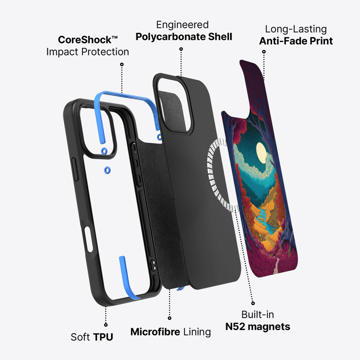 Celestial Designer iPhone 16 Pro Max Case – Harvest Moon | MagSafe