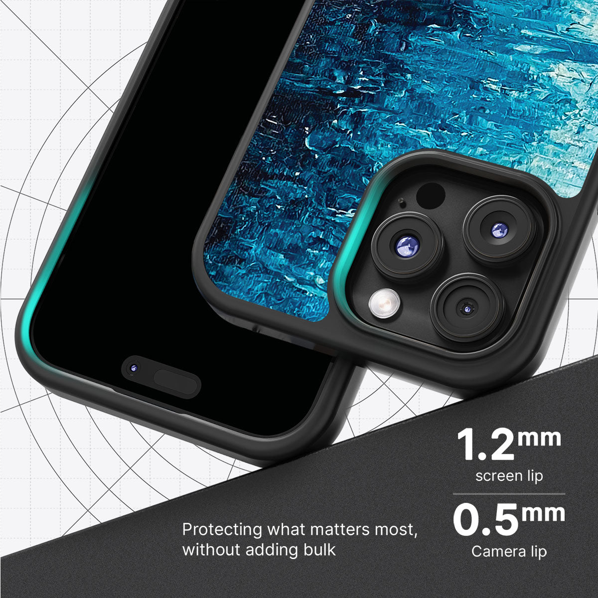 Indigo Impasto - iPhone 16 Pro Max Case #case type_core (magsafe), #case type_core (non magsafe)