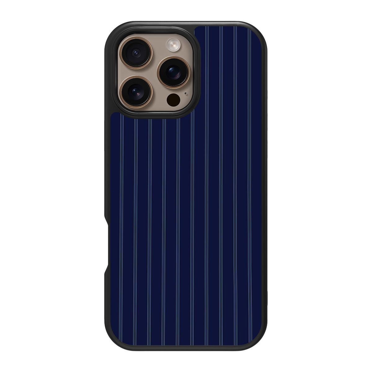 Ink Pinstripe design back view – iPhone 16 Pro Max case