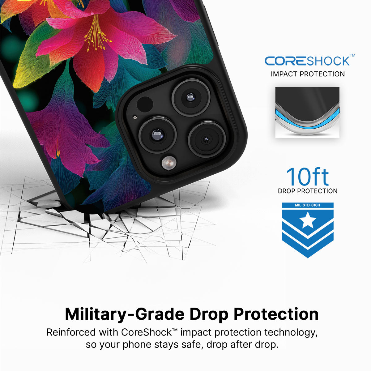 Floral Designer iPhone 16 Pro Max Case – Jungle Bloom | MagSafe