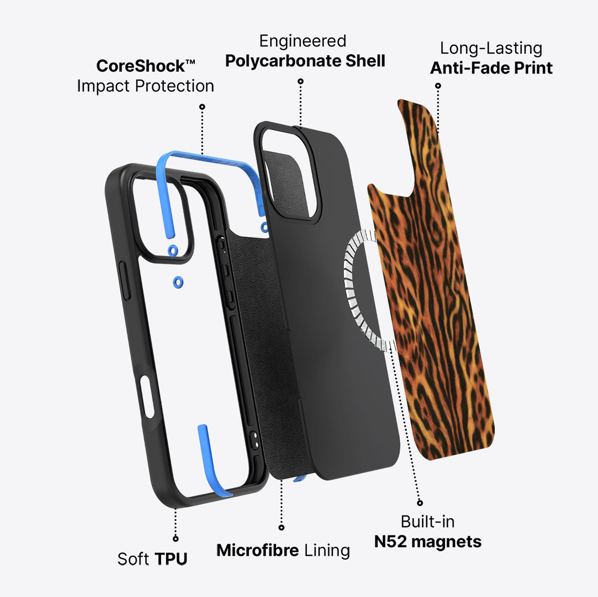 Leopard Trail - iPhone 16 Pro Max Case  #case type_core (magsafe)