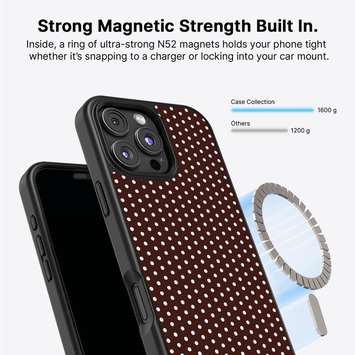 iPhone 16 Pro Max MagSafe case – Milk Chocolate design