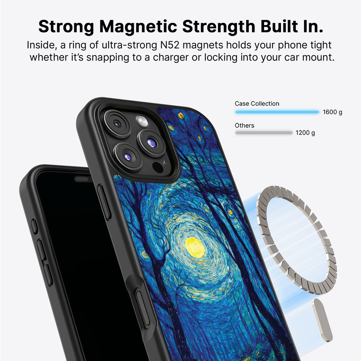 Woodland Designer iPhone 16 Pro Max Case – Moonlit Forest | MagSafe