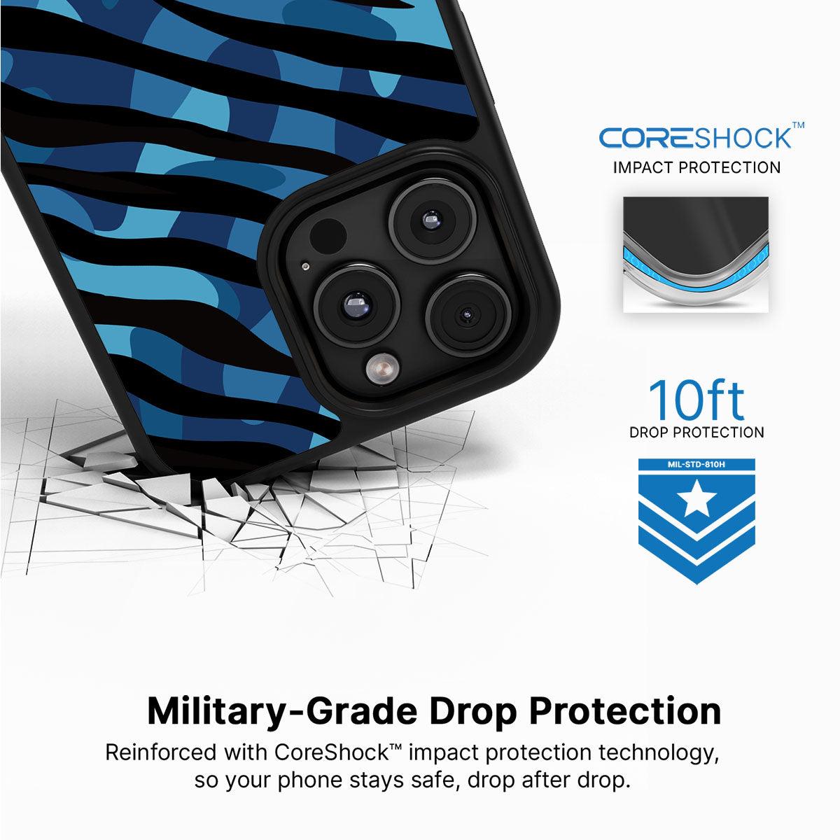 Ocean Camo - iPhone 16 Pro Max Case, #case type_core (magsafe), #case type_core (non magsafe)