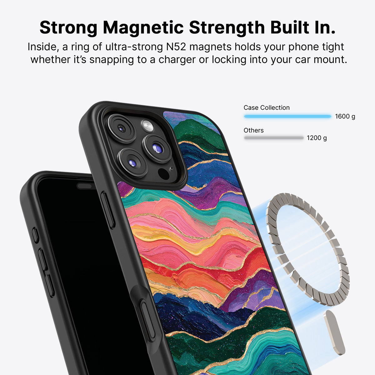 iPhone 16 Pro Max MagSafe case – Painted Peaks design