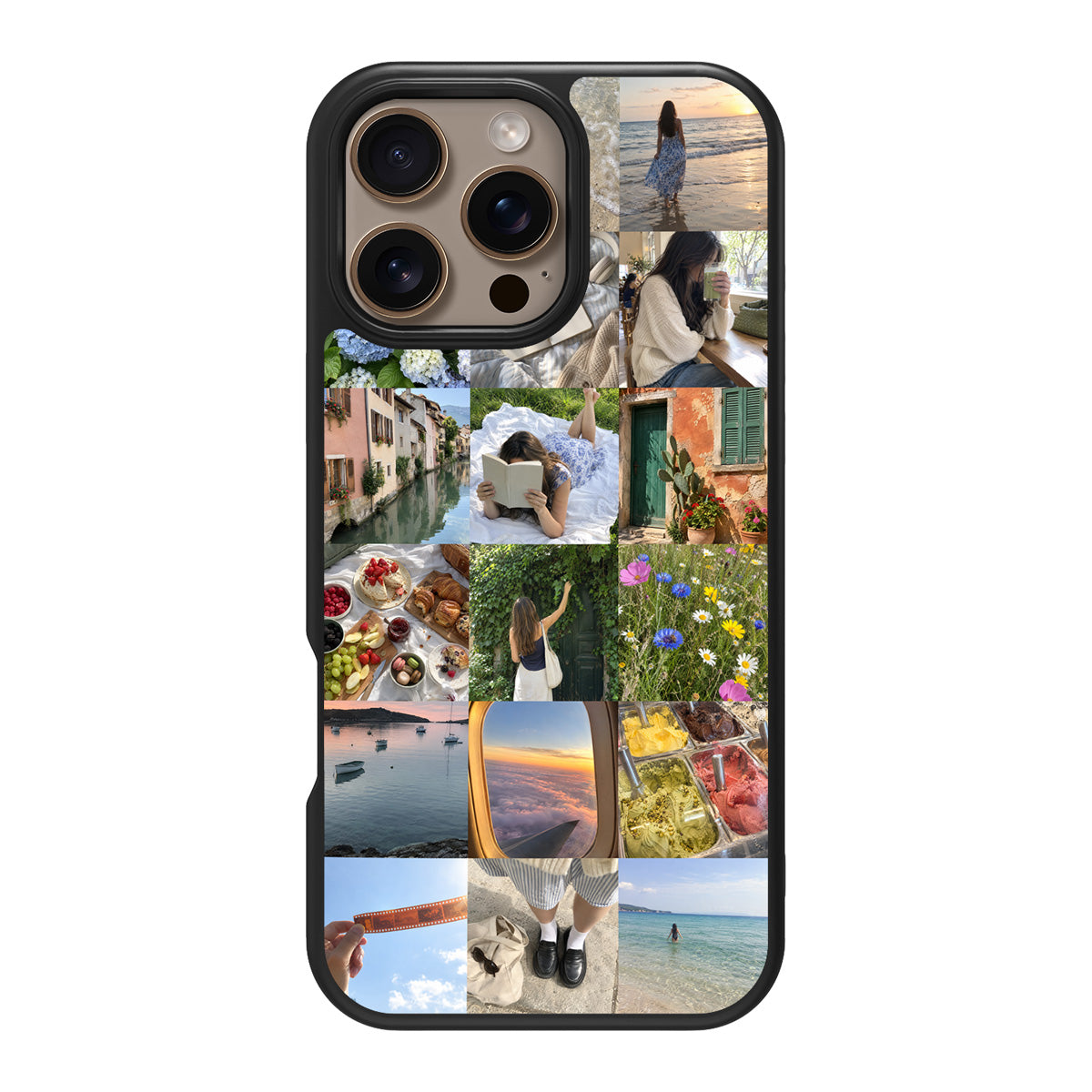 Personalised iPhone 16 Pro Max case – 18-photo collage design