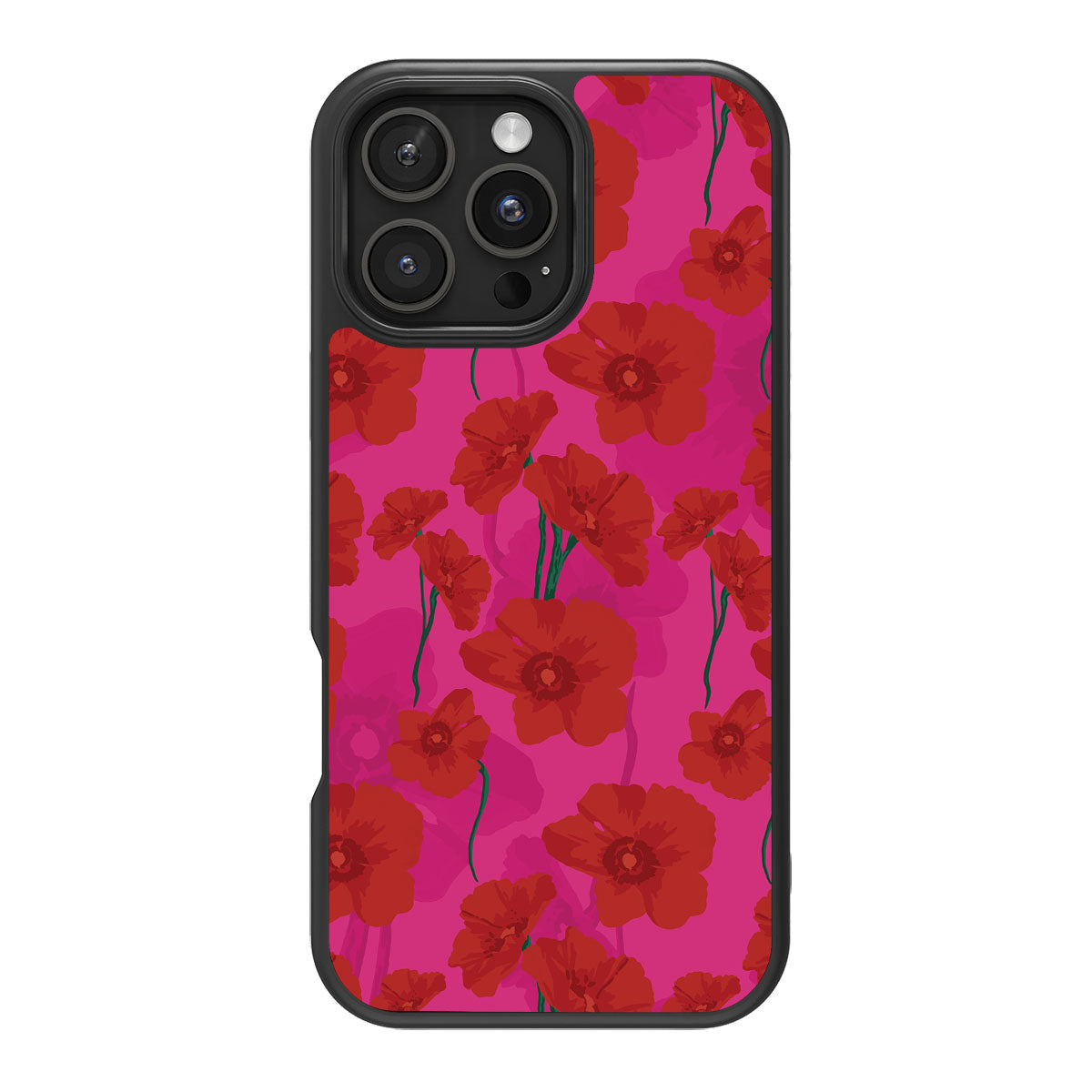 Pink Poppies - iPhone 16 Pro Max Case #case type_core (magsafe), #case type_core (non magsafe)