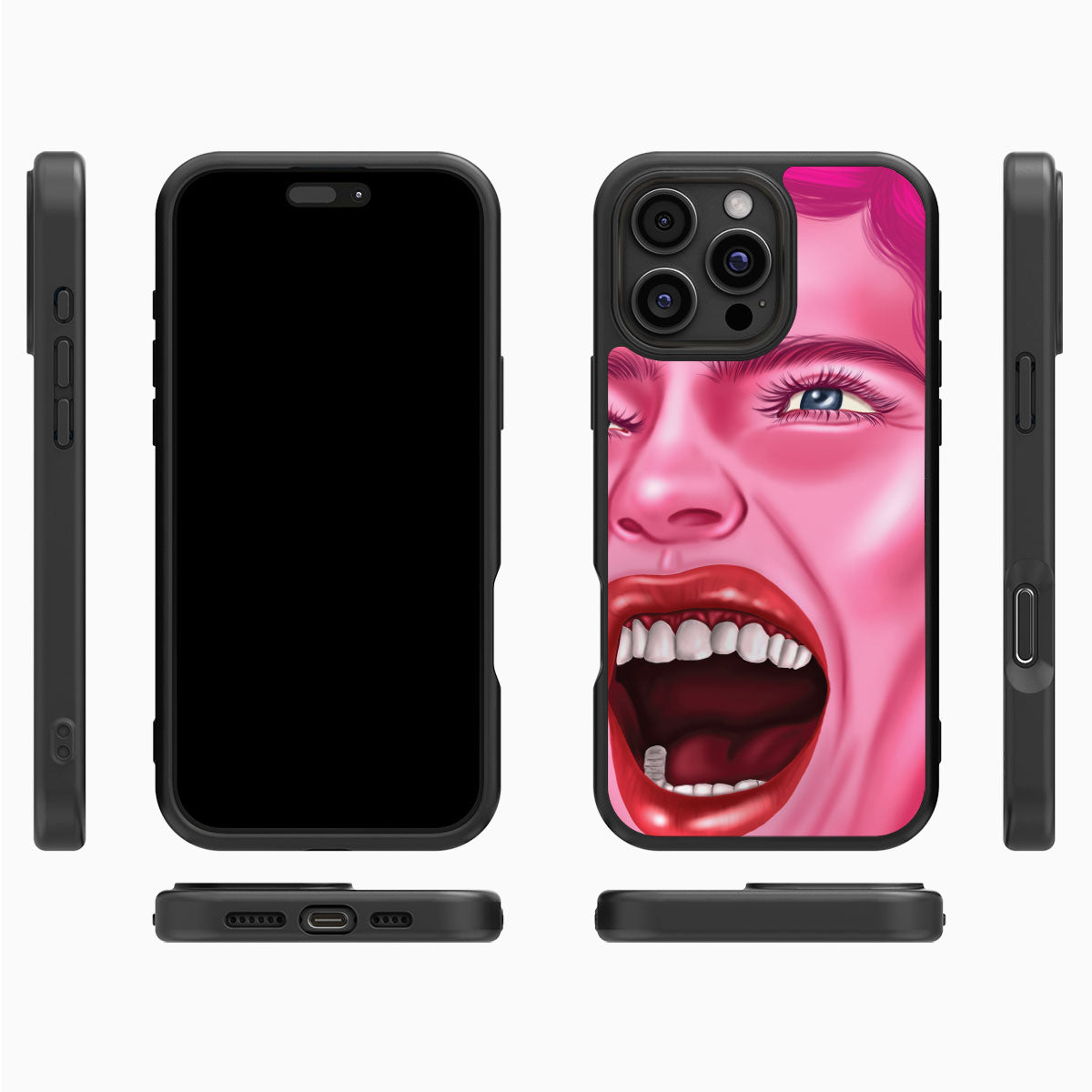 Pink Rage - iPhone 16 Pro Max Case #case type_core (magsafe), #case type_core (non magsafe)