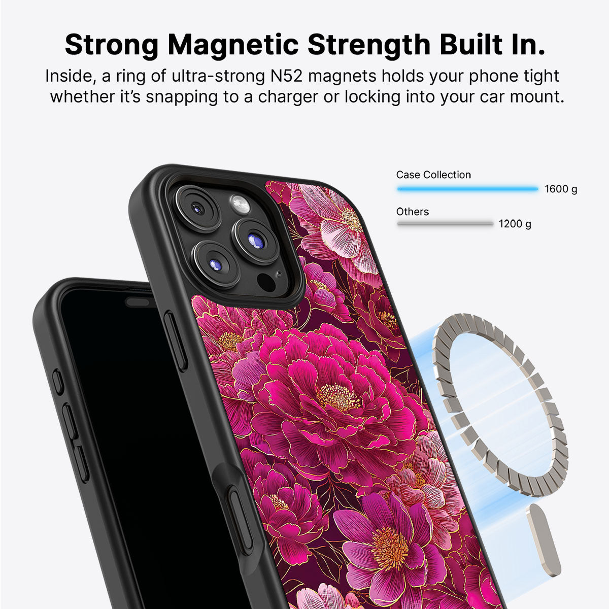 iPhone 16 Pro Max MagSafe case – Pink Reverie design