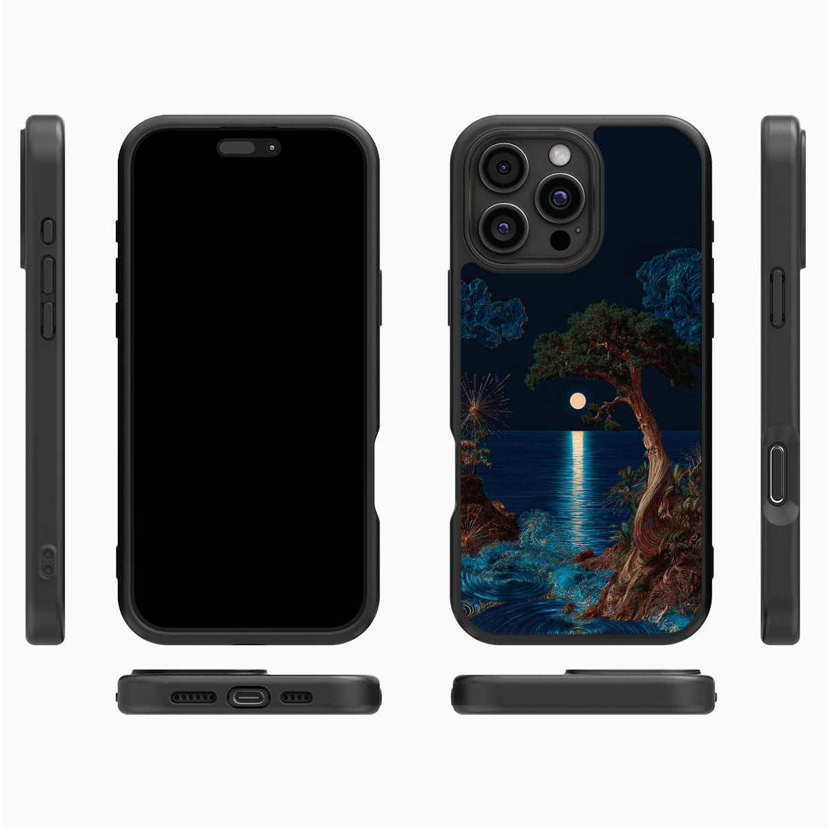 Quiet Moon iPhone 16 Pro Max case cover – multi-angle view